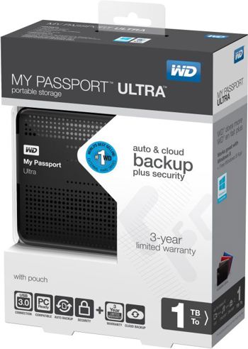 Western Digital 1TB USB3.0 ekstern harddisk