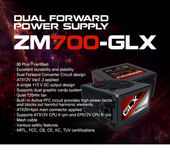 Zalman ZM700-GLX 700W 80+ strømforsyning