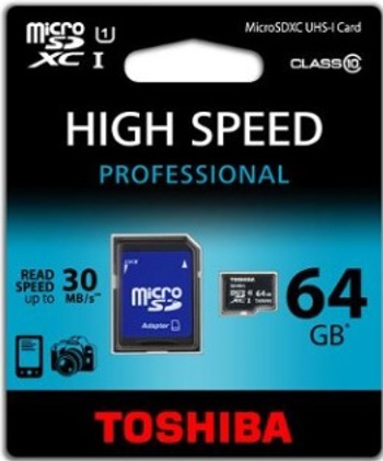 Toshiba microSD Card 64GB class10 SDHC