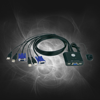 ATEN KVM 2 ports m. kabler SVGA/USB