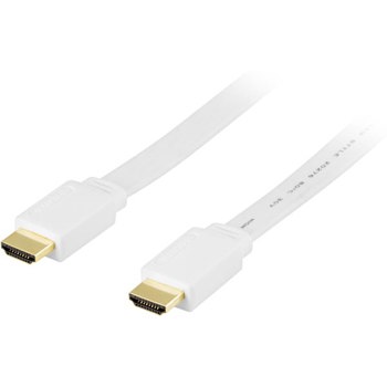 HDMI -> HDMI 3 M kabel (Flad model i hvid)