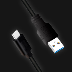 USB-C kabel (USB Type-A til USB Type-C) - 3m.
