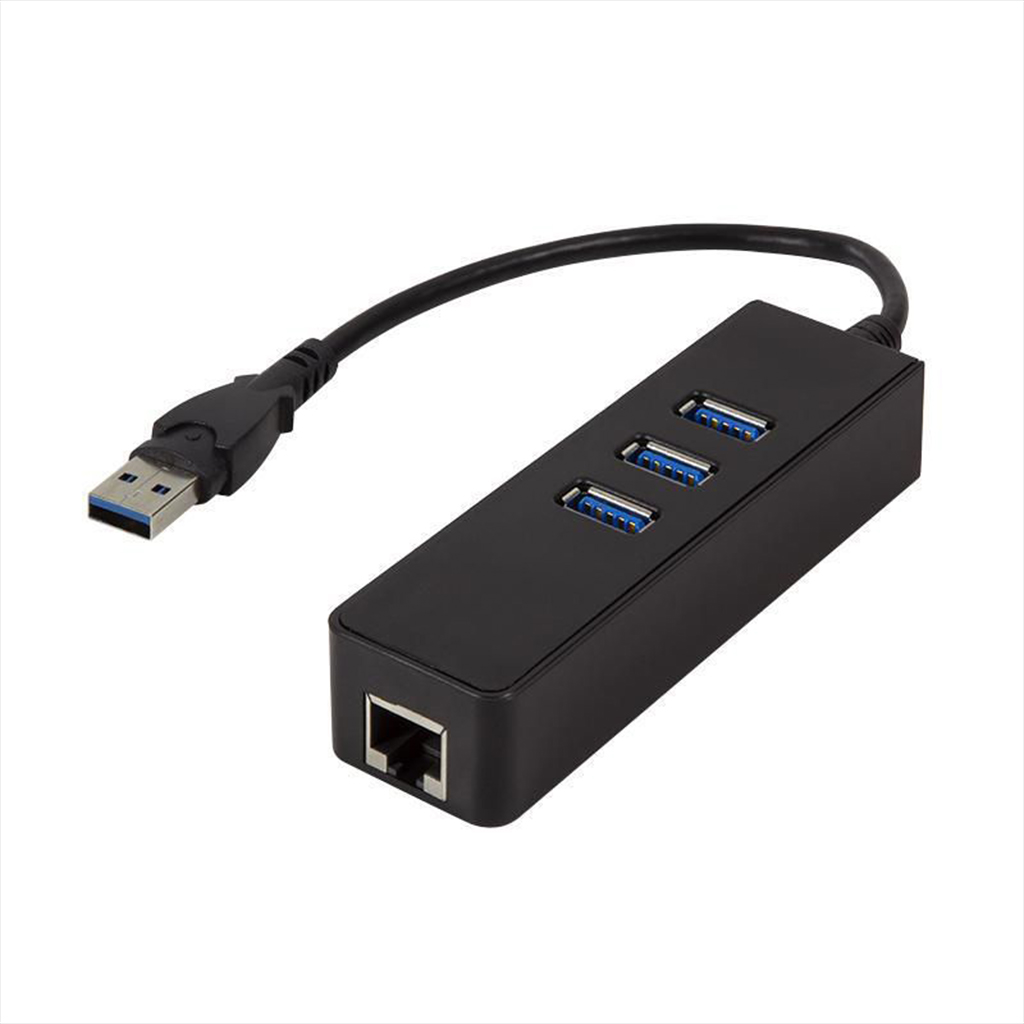 USB3.0 til Ethernet RJ45 netkort) + USB Hub