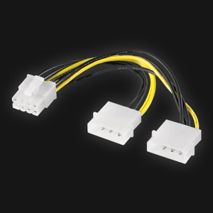Molex til 8 Pin PCI-E power kabel