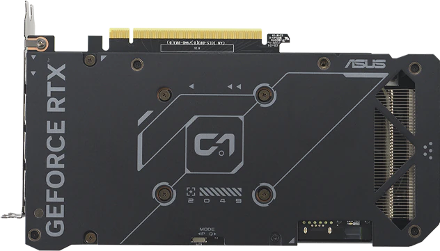 Bagplade på ASUS GeForce RTX 4070 Dual EVO