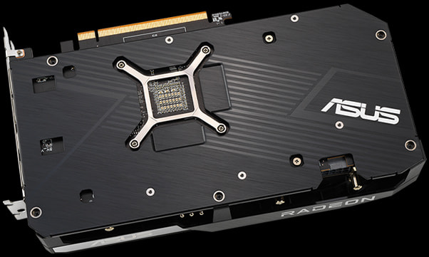 Bagplade på Asus Radeon RX 6650 XT 8GB Dual grafikkort