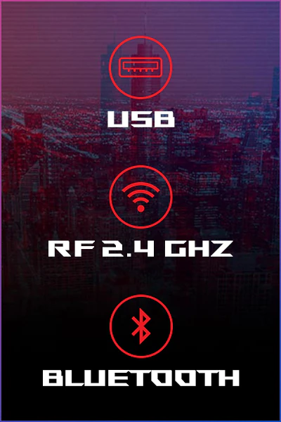 ASUS ROG Keris Wireless forbindelsesmuligheder