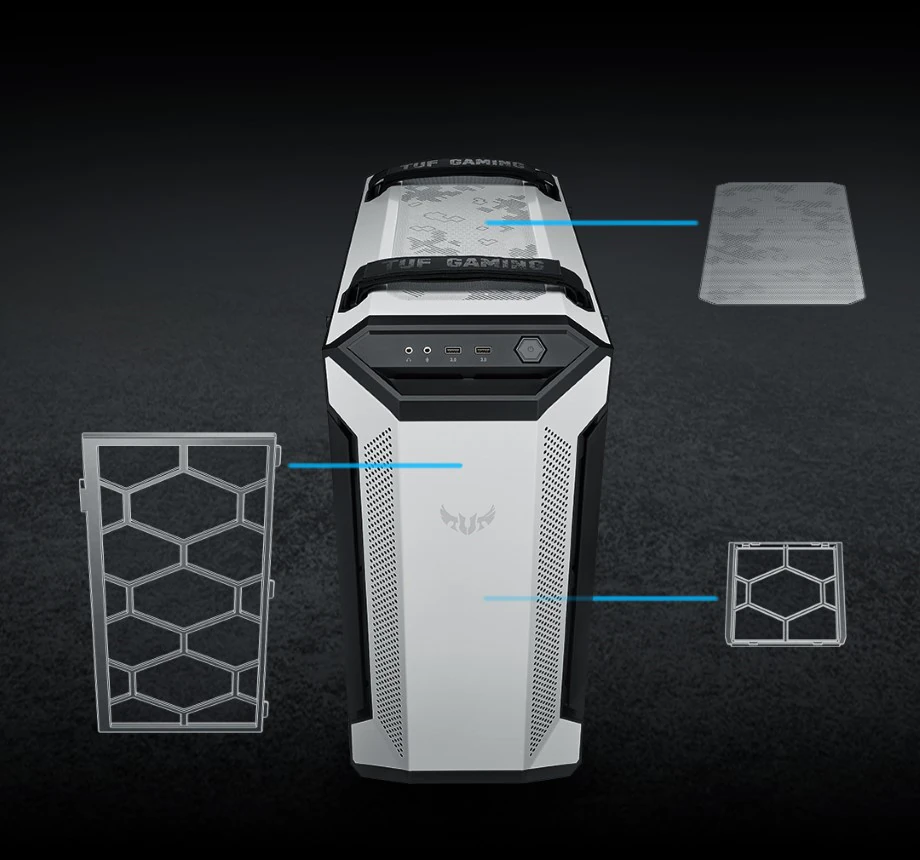 Støvfiltre i ASUS TUF Gaming GT501