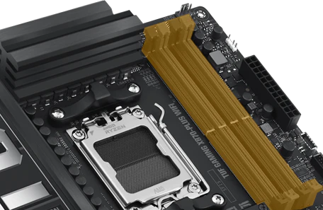 Markering af RAM-slots på TUF Gaming X870-PLUS WiFi