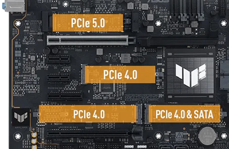 Markering af PCIe-slots på TUF Gaming Z890-PLUS WiFi