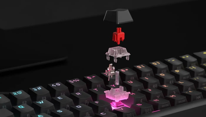 K65 RGB MINI tastatur med udskiftelige keycaps