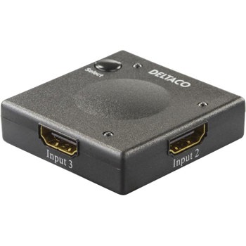 DELTACO HDMI-switch 3 ind 1 ud