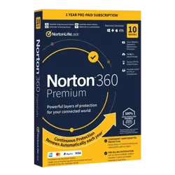 Norton 360 Premium - 10 enheder 1 år
