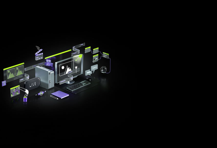 Illustration af NVIDIA Studios evne til at håndtere mange forskellige opgaver
