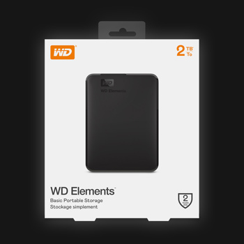 WD Elements ekstern harddisk 2TB USB 3.0