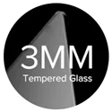 3mm hærdet glas
