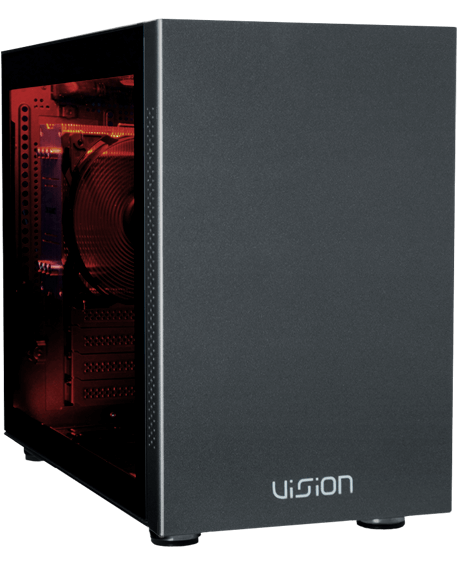 Computer samlet i Vision Mcase Ultra kabinet m. vindue