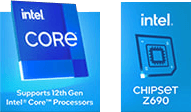Intel Core 12. Generation og Intel Z690 chipset logo
