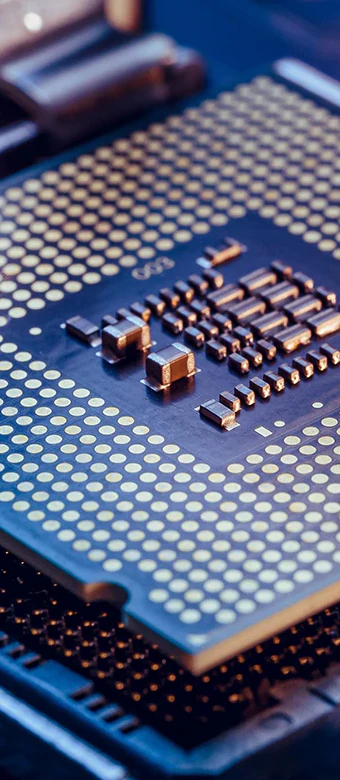 Nærbillede af computer processor