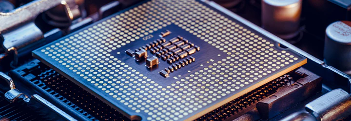 Nærbillede af computer processor
