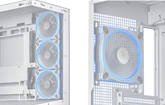 4 ARGB-blæsere i ASUS A31 Plus