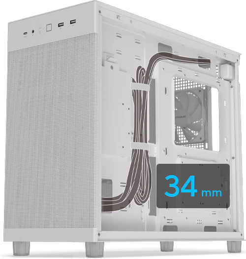 Illustration af plads til kabelføring