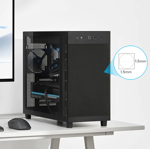 Mesh-panel på Asus Prime AP303 med quasi-filter