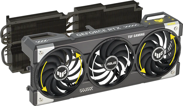 ASUS TUF Gaming Radeon™ RX 9070 grafikkort blæsere