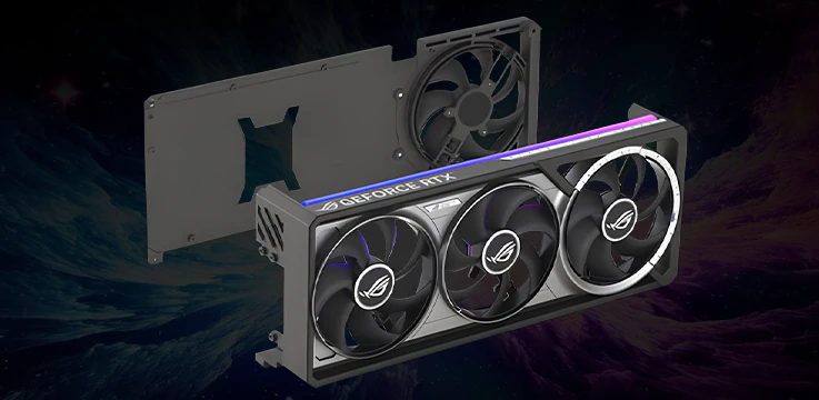 Bagplade på ASUS GeForce RTX 5080 ROG Astral