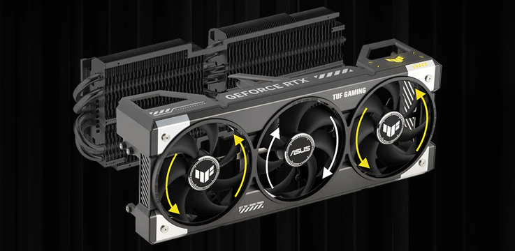 ASUS TUF Gaming GeForce RTX 5080 grafikkort blæsere