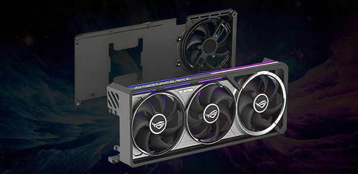 Bagplade på ASUS GeForce RTX 5090 ROG Astral