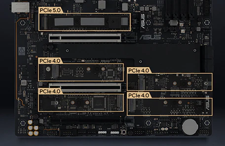 Markering af M.2 slots på ProArt Z890-Creator WiFi