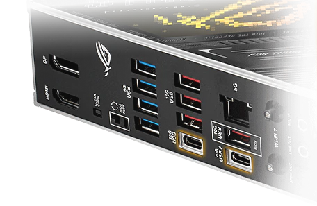 USB-C porte på ROG Strix Z890-H