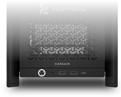 Frontpanel på Corair Frame 4000D kabinet