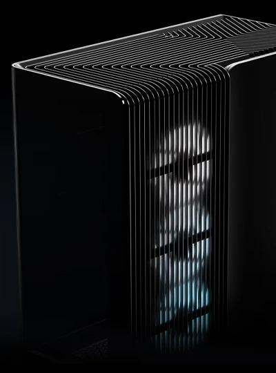 Ventilationsåbning på sidepanelet af 4500X RS-R ARGB