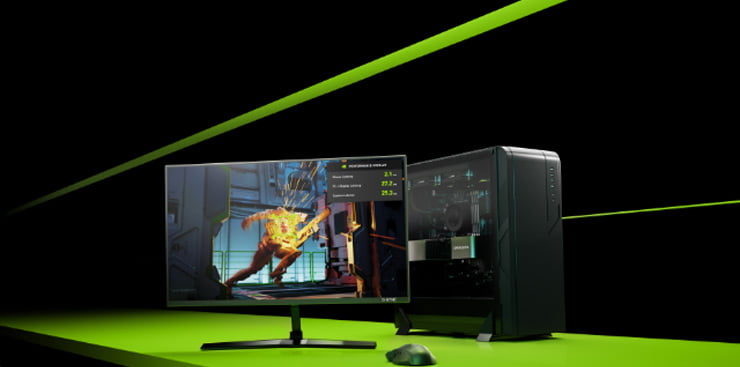 Gaming computer med NVIDIA GeForce RTX 40-serie grafikkort