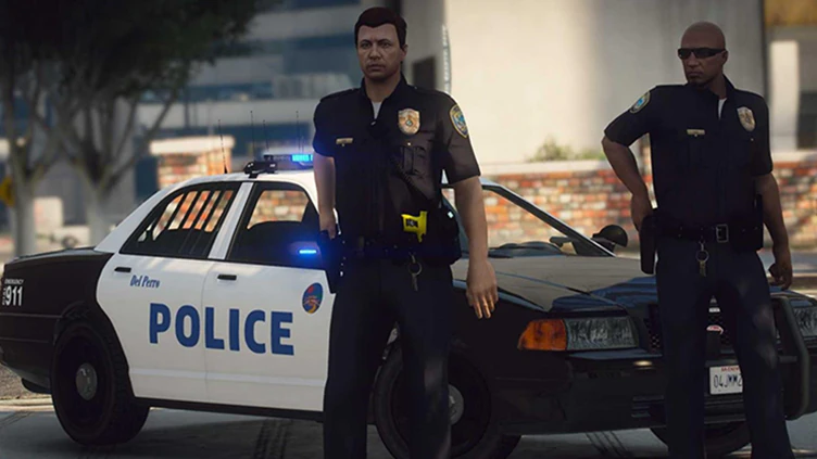 Billede af politibetjente fra Grand Theft Auto V